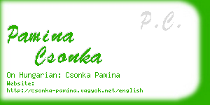 pamina csonka business card